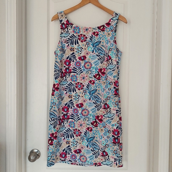 Helen Jon Multicolored Sleeveless Floral Dress Size Medium - Picture 3 of 7